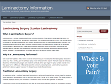 Tablet Screenshot of laminectomyinfo.com